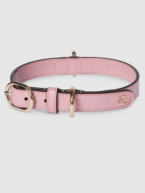 Gucci Other - Gucci Pink Pebbled Leather Small/Medium Dog Collar